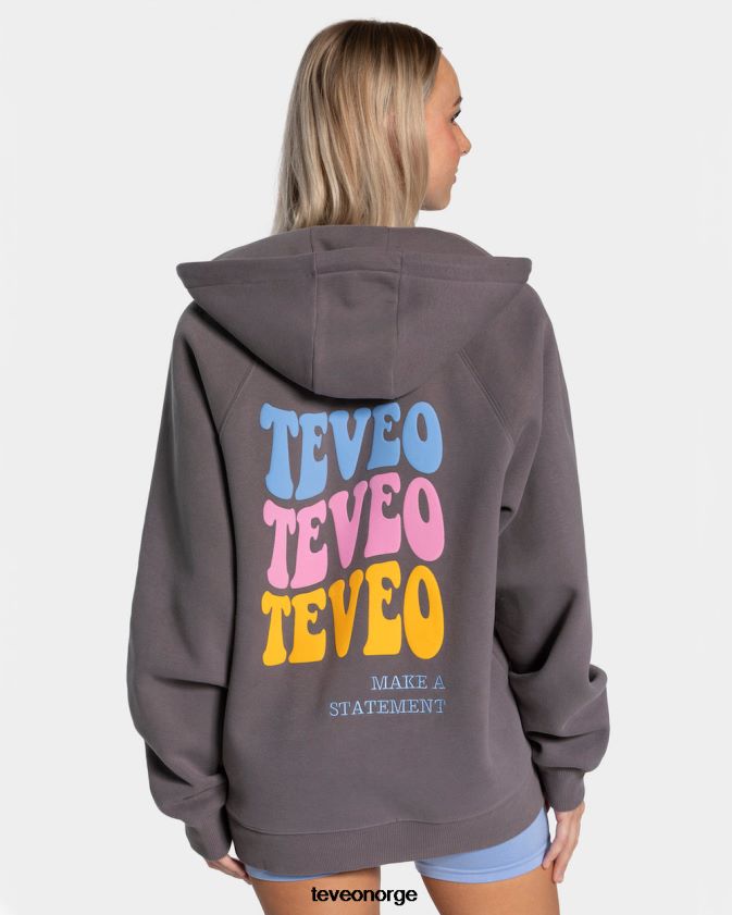 TEVEO klær 0H40JL17 grafitt kvinner godteri oversized jakke