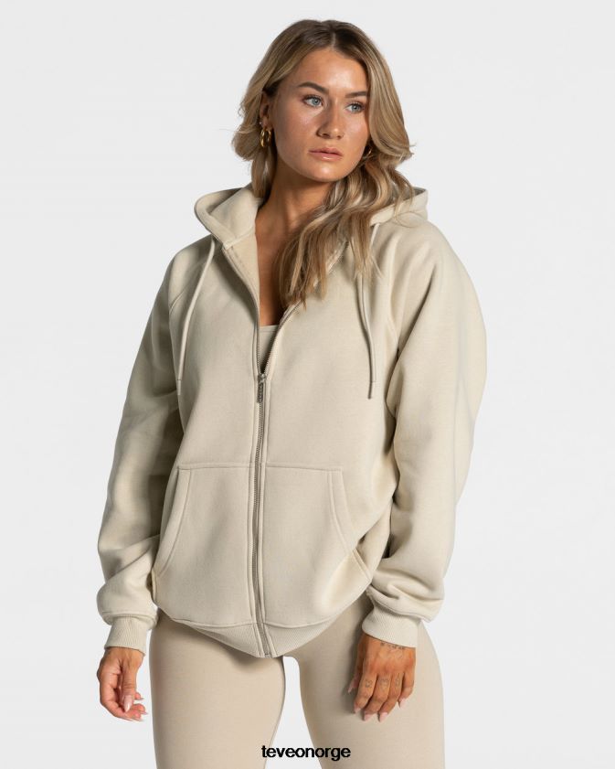 TEVEO klær 0H40JL30 sand kvinner statement oversized jakke