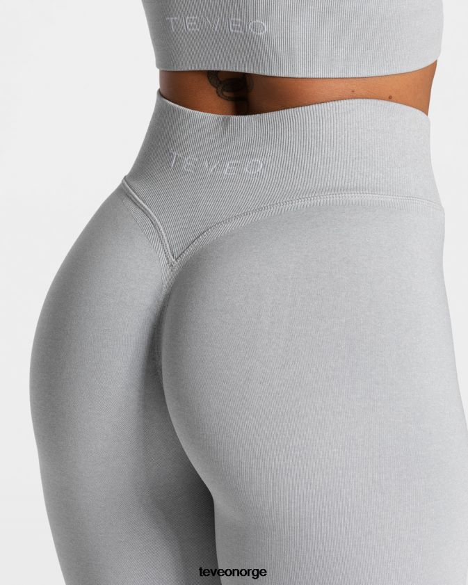 TEVEO klær 0H40JL111 lysegrå kvinner statement scrunch leggings