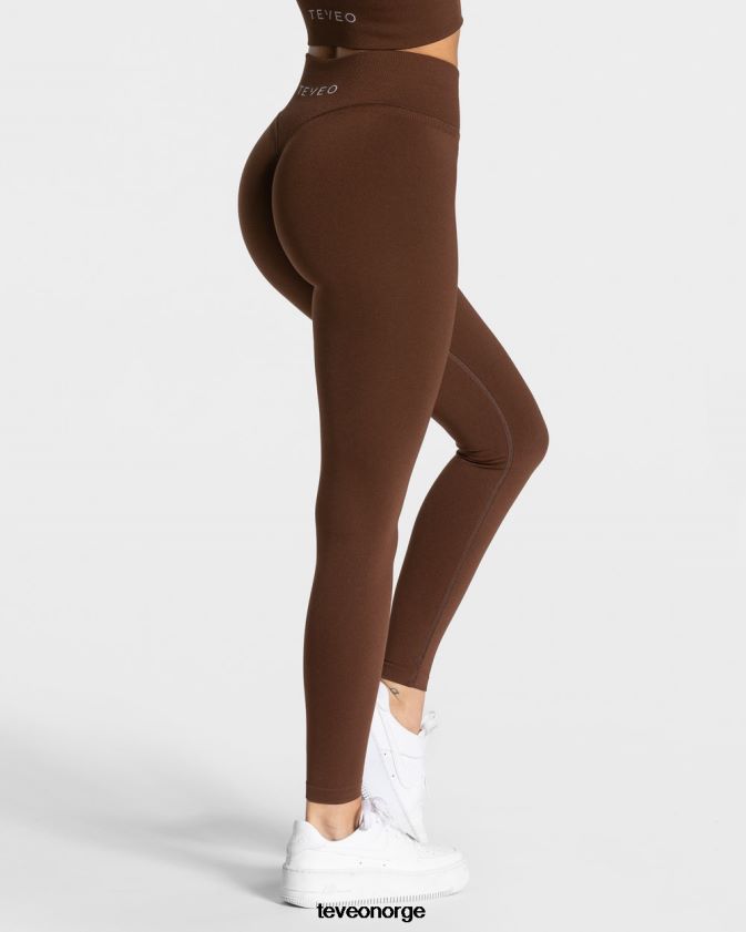 TEVEO klær 0H40JL112 kaffe kvinner statement scrunch leggings