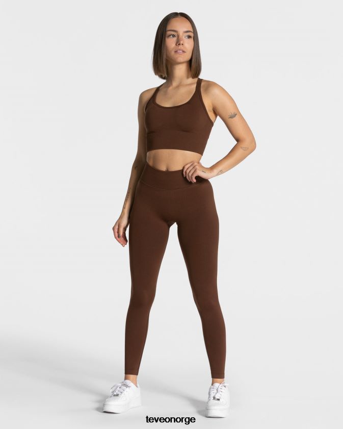 TEVEO klær 0H40JL112 kaffe kvinner statement scrunch leggings