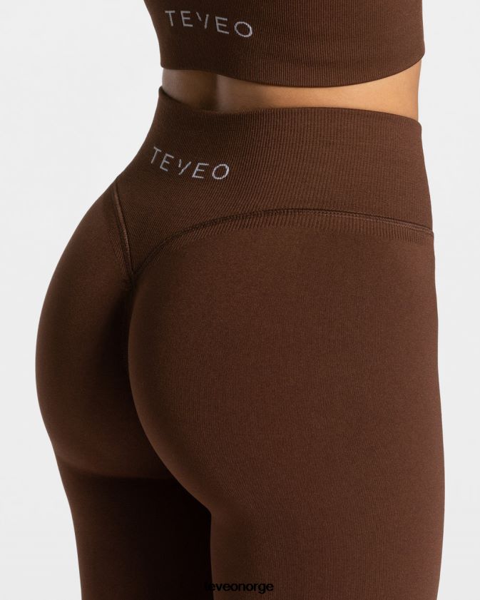 TEVEO klær 0H40JL112 kaffe kvinner statement scrunch leggings