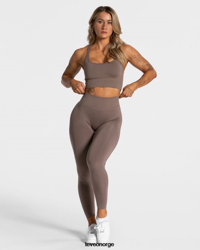 TEVEO klær 0H40JL114 mokka kvinner statement scrunch leggings