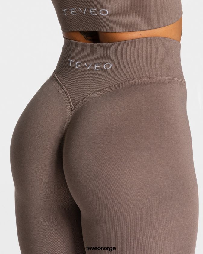 TEVEO klær 0H40JL114 mokka kvinner statement scrunch leggings