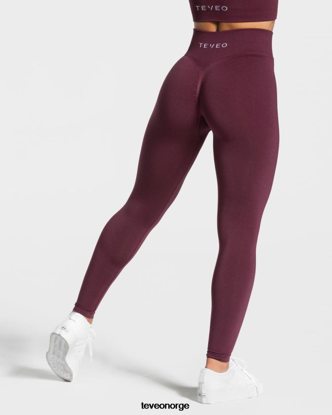 TEVEO klær 0H40JL115 plomme kvinner statement scrunch leggings