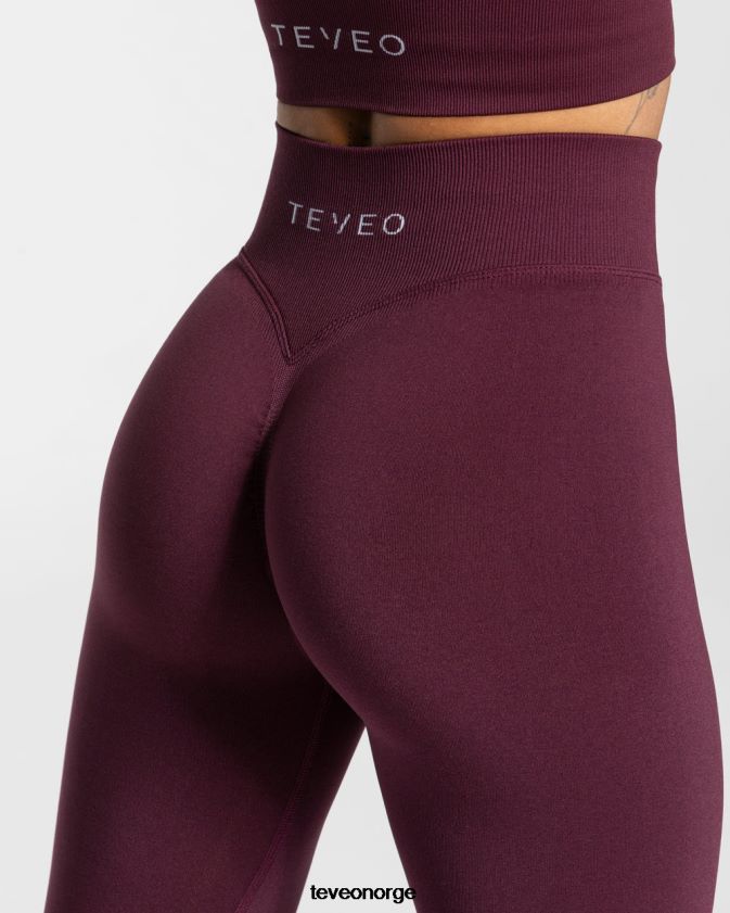 TEVEO klær 0H40JL115 plomme kvinner statement scrunch leggings