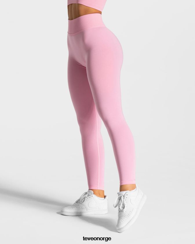 TEVEO klær 0H40JL116 rosa kvinner statement scrunch leggings