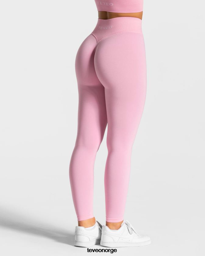 TEVEO klær 0H40JL116 rosa kvinner statement scrunch leggings