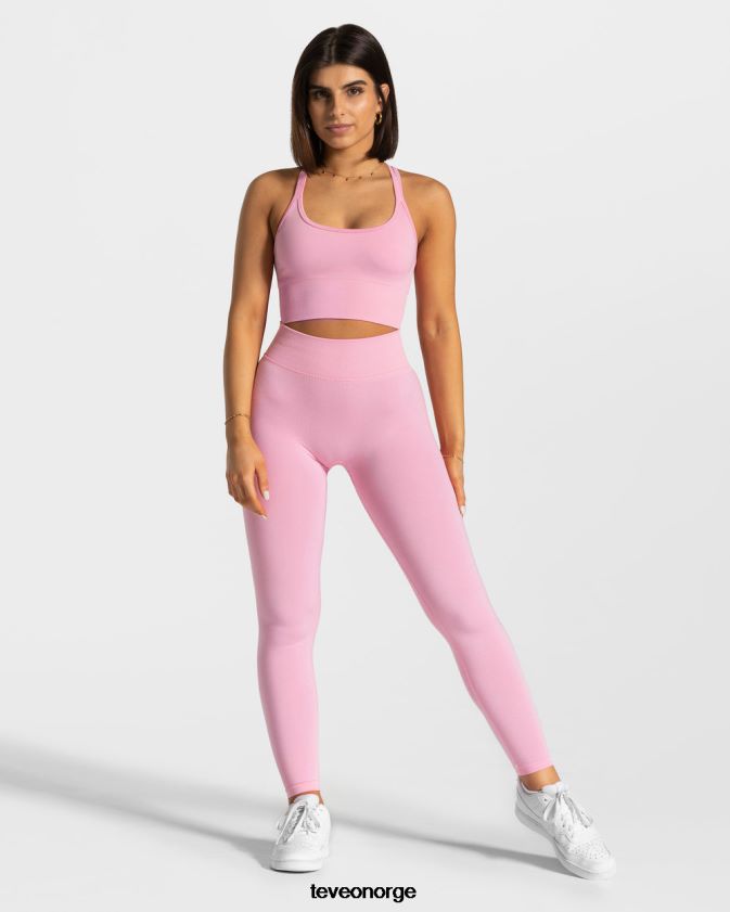 TEVEO klær 0H40JL116 rosa kvinner statement scrunch leggings