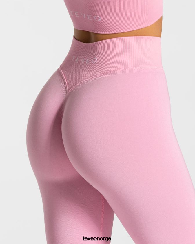 TEVEO klær 0H40JL116 rosa kvinner statement scrunch leggings