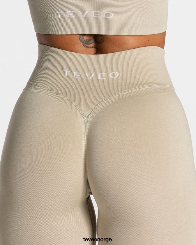 TEVEO klær 0H40JL117 sand kvinner statement scrunch leggings