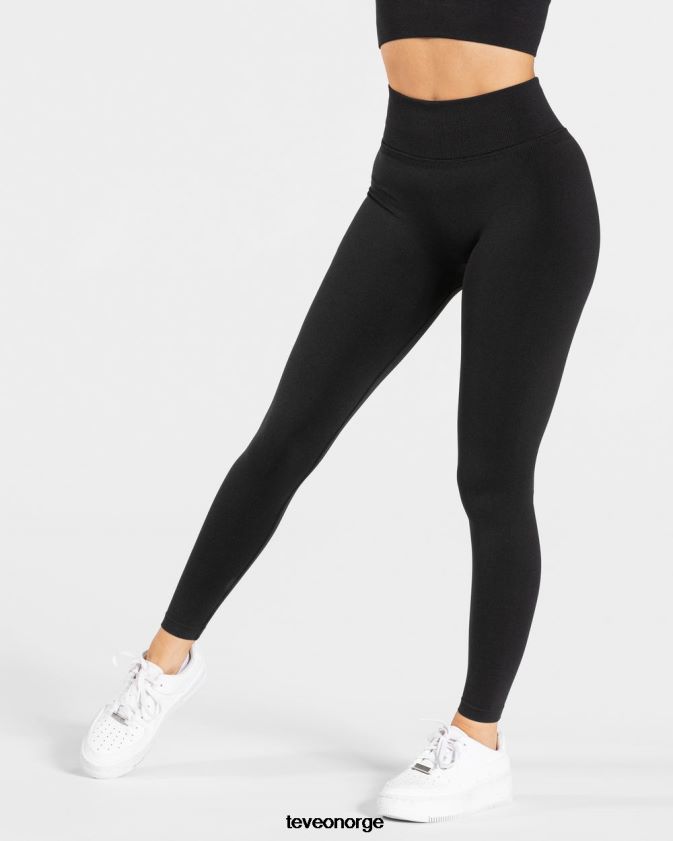 TEVEO klær 0H40JL118 svart kvinner statement scrunch leggings