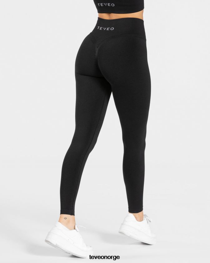 TEVEO klær 0H40JL118 svart kvinner statement scrunch leggings