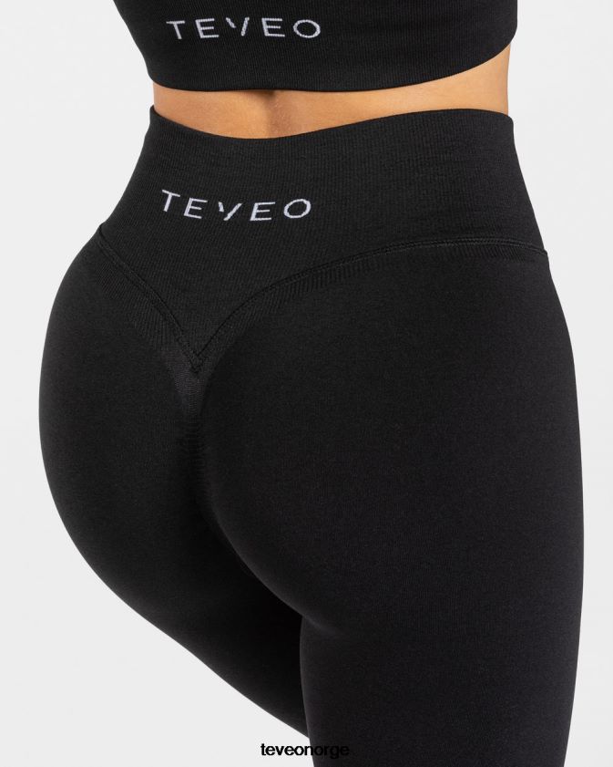 TEVEO klær 0H40JL118 svart kvinner statement scrunch leggings