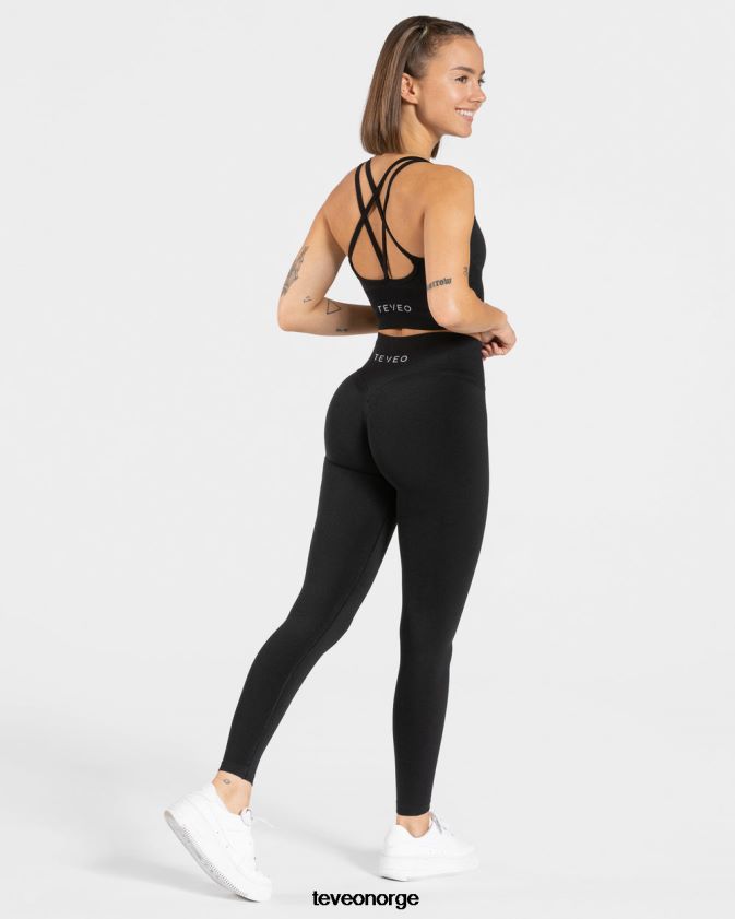 TEVEO klær 0H40JL118 svart kvinner statement scrunch leggings