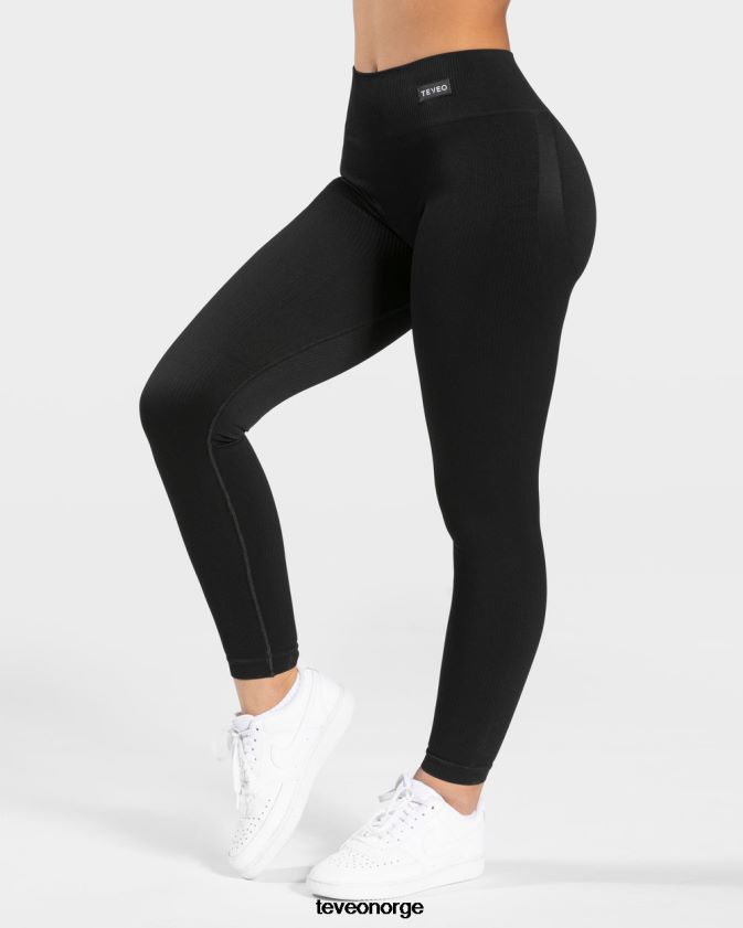 TEVEO klær 0H40JL154 svart kvinner elegante scrunch-leggings