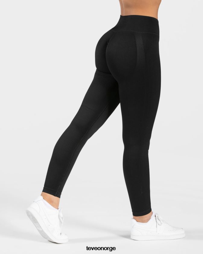 TEVEO klær 0H40JL154 svart kvinner elegante scrunch-leggings