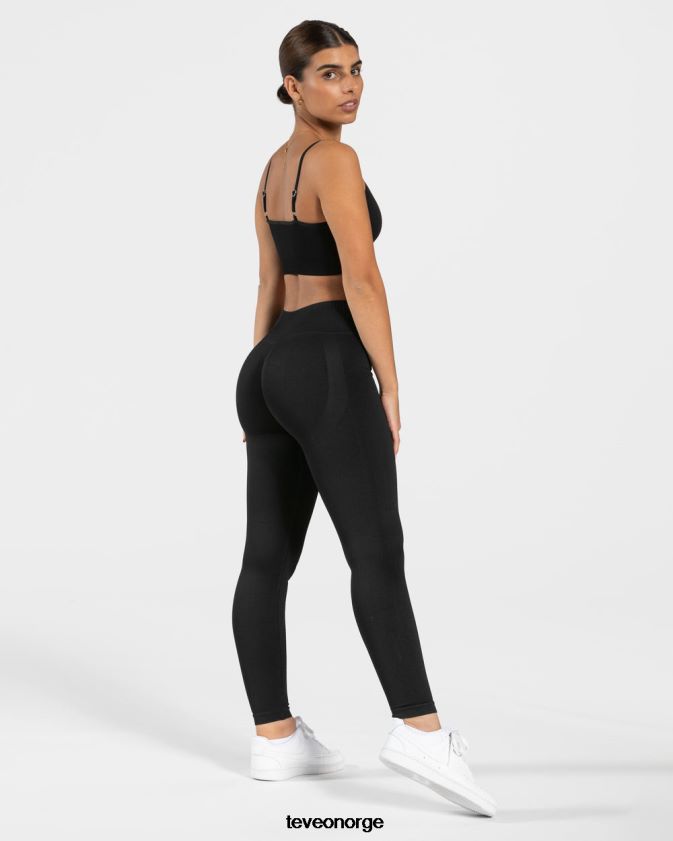 TEVEO klær 0H40JL154 svart kvinner elegante scrunch-leggings