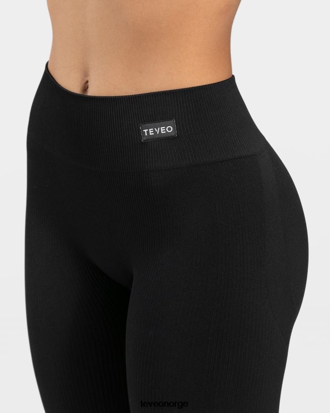 TEVEO klær 0H40JL154 svart kvinner elegante scrunch-leggings