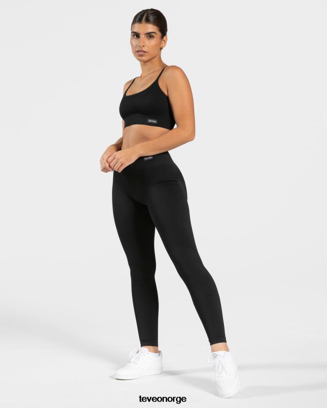 TEVEO klær 0H40JL154 svart kvinner elegante scrunch-leggings