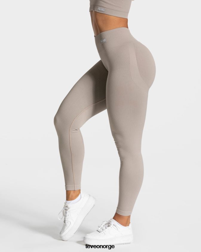 TEVEO klær 0H40JL155 stein kvinner elegante scrunch-leggings