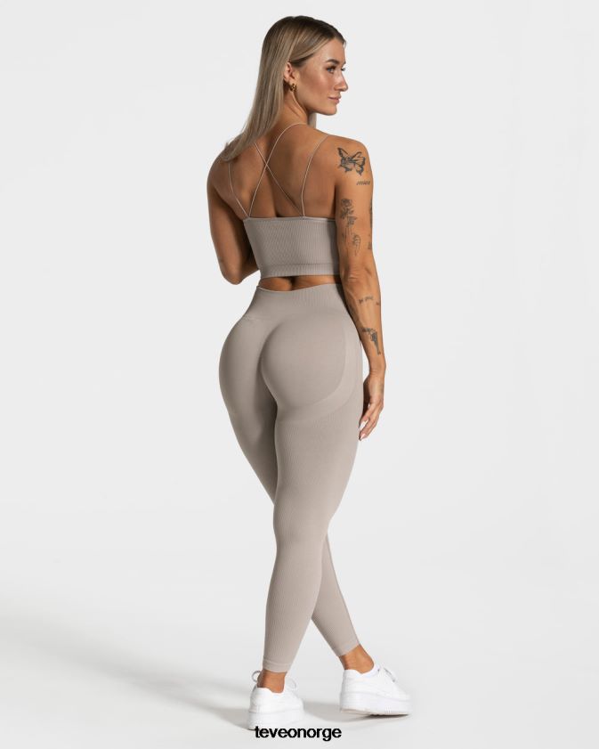 TEVEO klær 0H40JL155 stein kvinner elegante scrunch-leggings