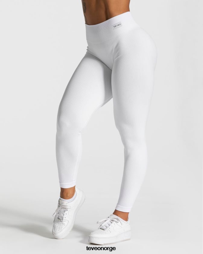 TEVEO klær 0H40JL156 hvit kvinner elegante scrunch-leggings