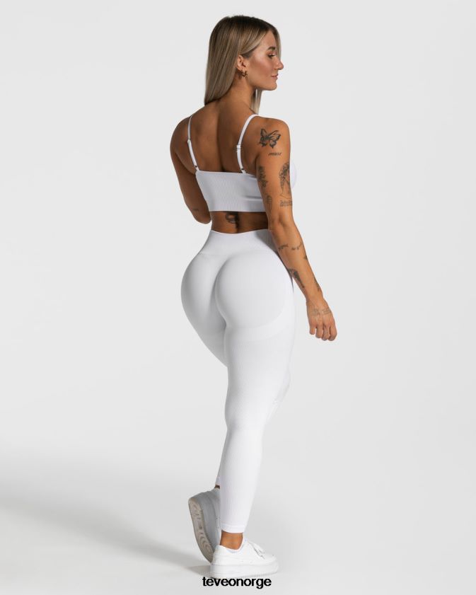 TEVEO klær 0H40JL156 hvit kvinner elegante scrunch-leggings