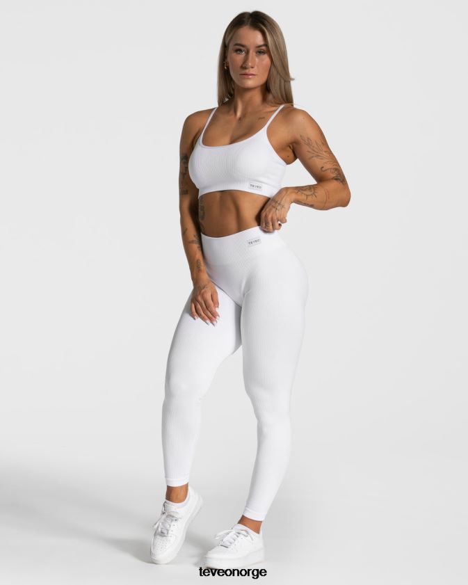 TEVEO klær 0H40JL156 hvit kvinner elegante scrunch-leggings