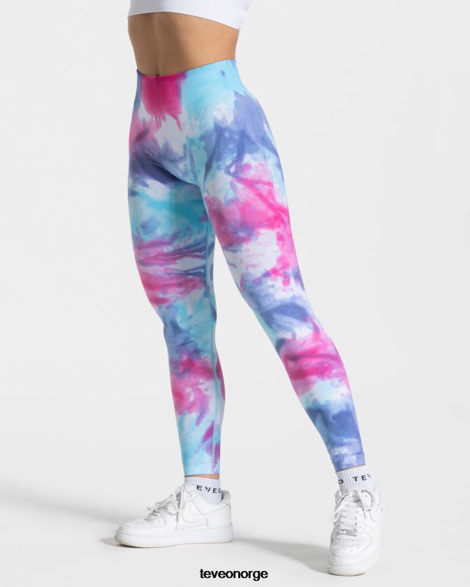 TEVEO klær 0H40JL59 kald kvinner tie dye scrunch leggings