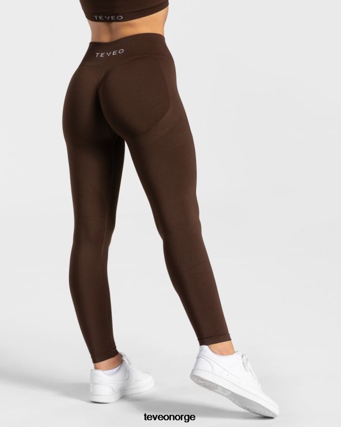 TEVEO klær 0H40JL72 brun kvinner sjarmerende scrunch leggings