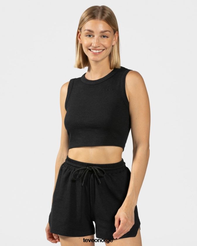 TEVEO klær 0H40JL454 svart kvinner lounge crop top