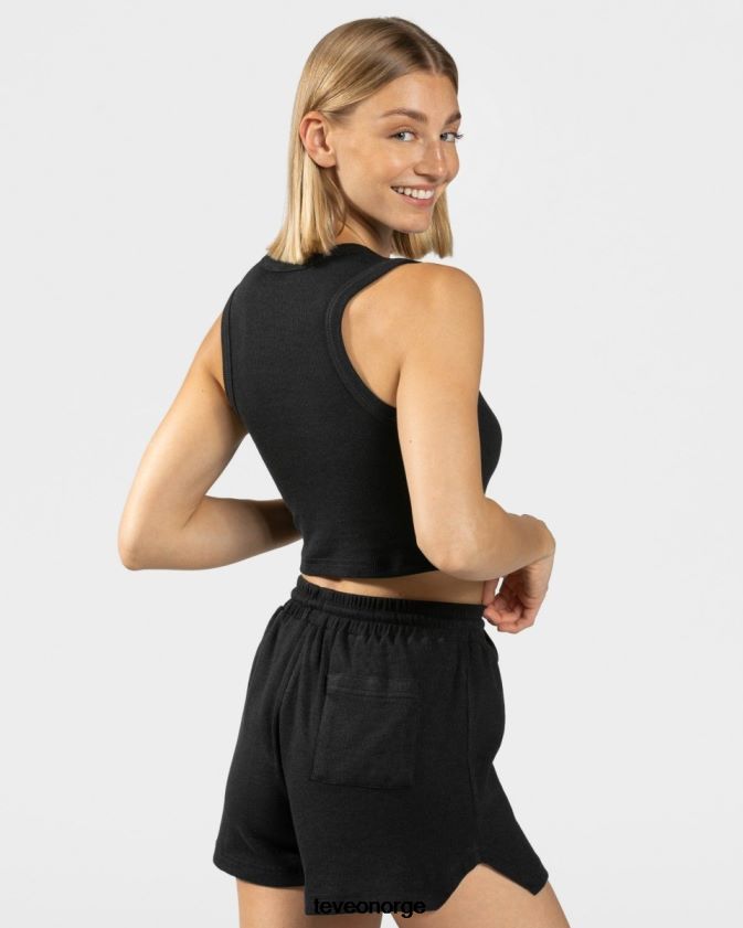 TEVEO klær 0H40JL454 svart kvinner lounge crop top