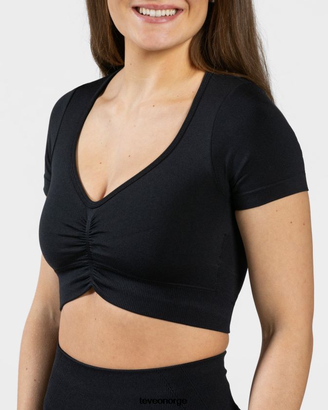 TEVEO klær 0H40JL459 svart kvinner fokus crop top