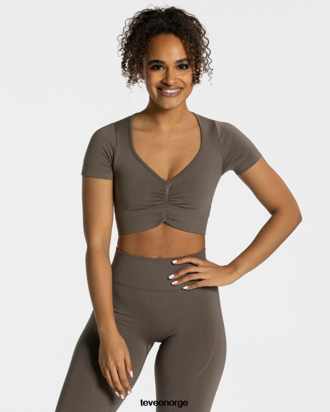 TEVEO klær 0H40JL461 taupe kvinner fokus crop top