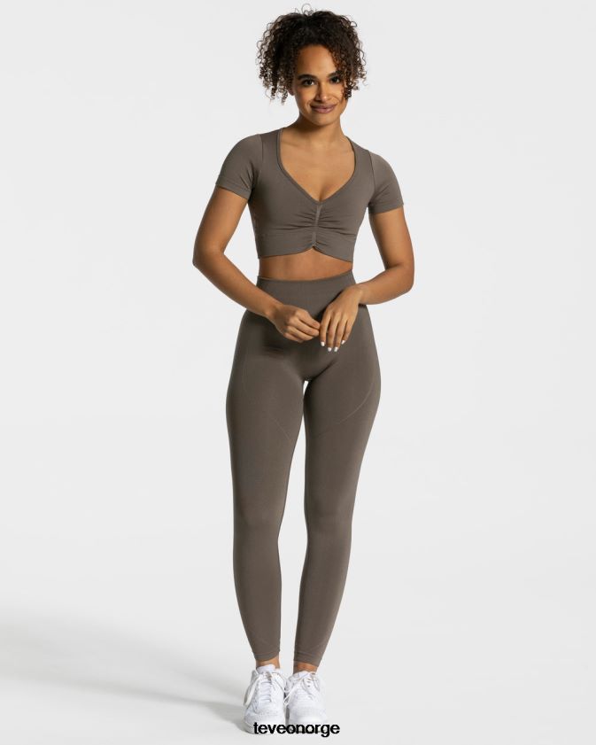 TEVEO klær 0H40JL461 taupe kvinner fokus crop top