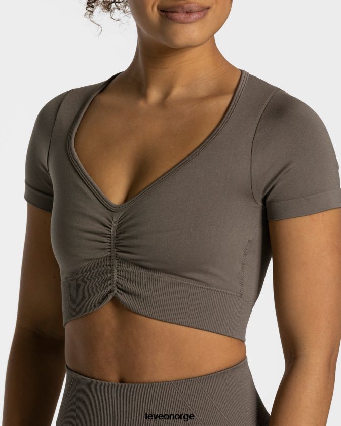 TEVEO klær 0H40JL461 taupe kvinner fokus crop top